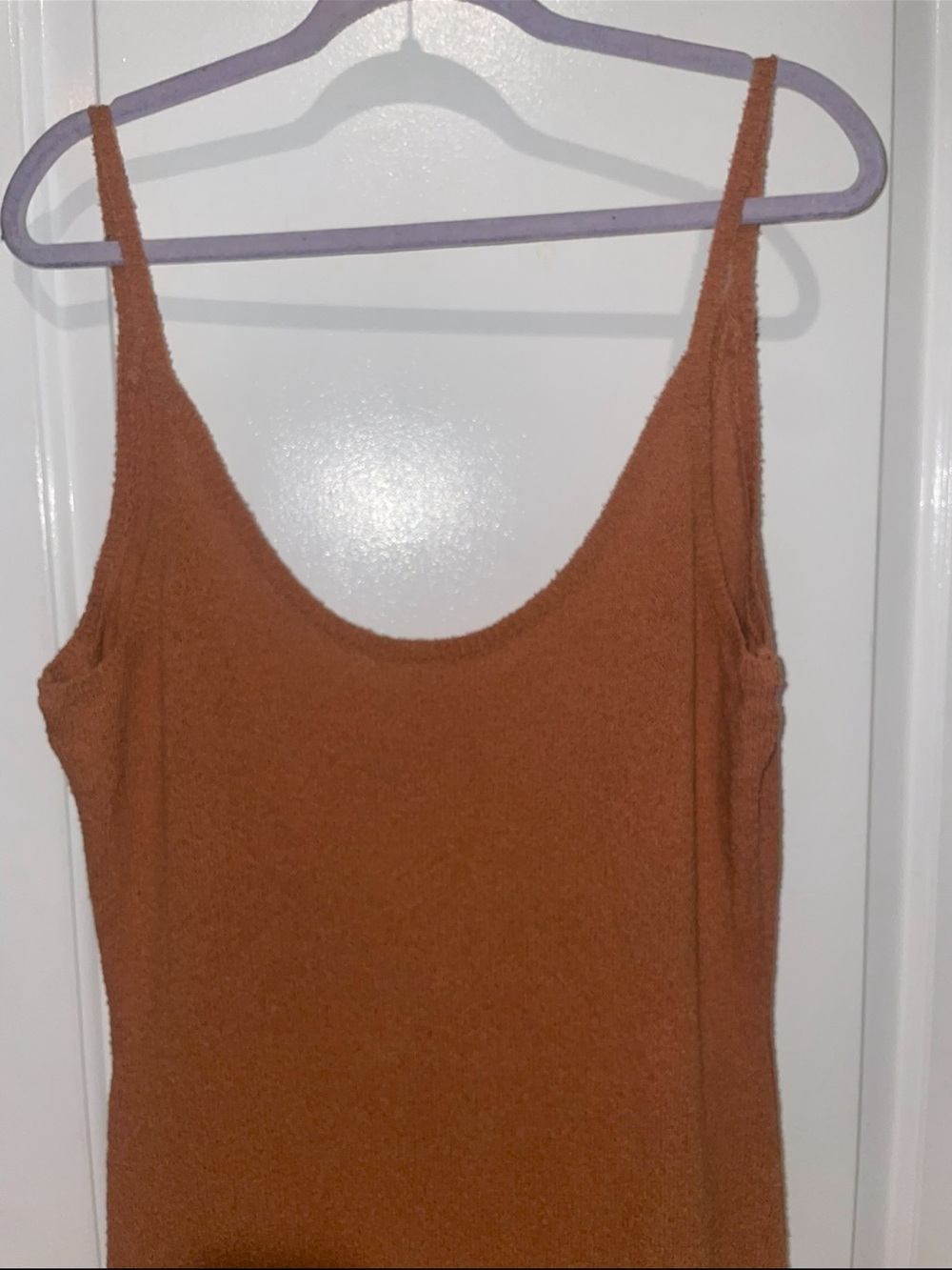 New! Tigerlily Panama Selma Boucle Knit Cotton Blend Midi Dress Camel🧡 sz 12 NWT - Picture 5 of 10